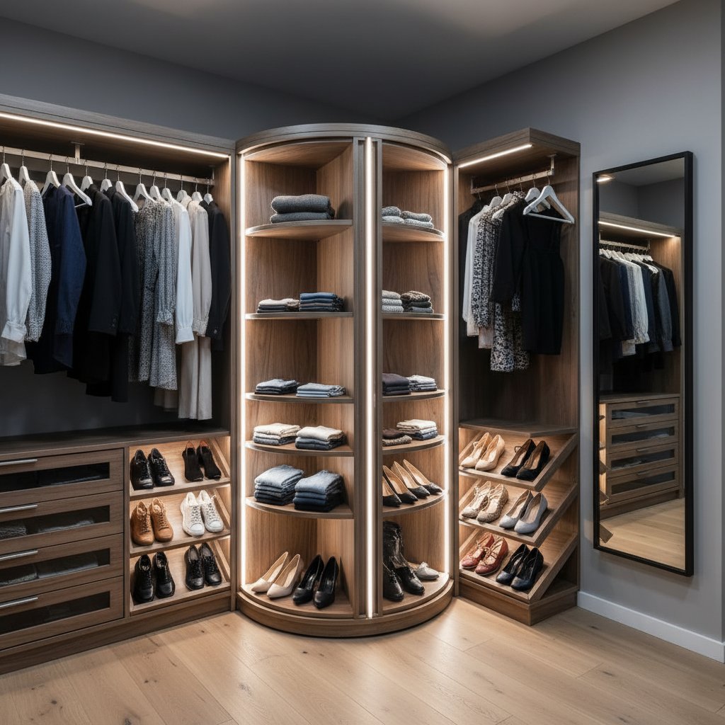 Rotating Closet Carousels: Unlock and Maximize Corner Space ...